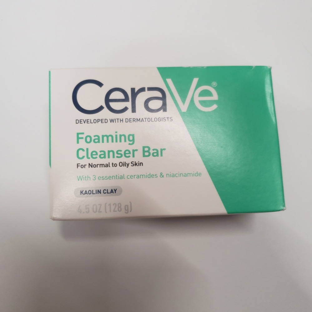 CeraVe Foaming Cleanser Bar 4.5 oz Kaolin Clay Ceramides NIB